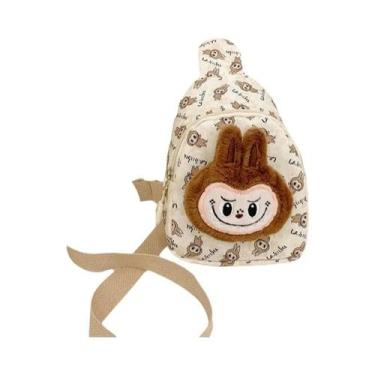 Imagem de Mochila Infantil De Pelúcia Com Desenho De Animais Fofos, Leve E Espaç