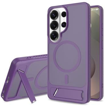 Imagem de Newhalper Capa magnética projetada para Samsung Galaxy S26 Ultra [compatível com MagSafe] [suporte ajustável e suporte] capa de telefone para Samsung S26 Ultra, roxa