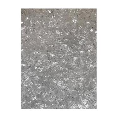 Imagem de Miçanga Acrílica Sextavada 6mm Colorida para Bijuteria e Artesanato – 200 Unidades (200 UNIDADES,BRANCO - 101)