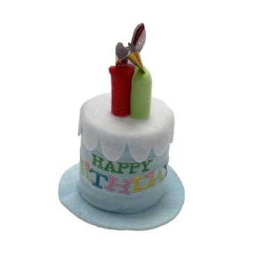 Imagem de Lljsszr Decorações para Capacete, Decoração para Capacete, Chapéu de Bolo de Aniversário, Enfeite para Bicicletas, Skates, Azul