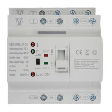 Imagem de Diydeg Chave de Transferência Automática de Energia Dupla, Chave de Comutação do Gerador 80A 4P ATS, 50Hz/60Hz Mini ATS Solar Auto Dual Power Switches para Gerador Doméstico