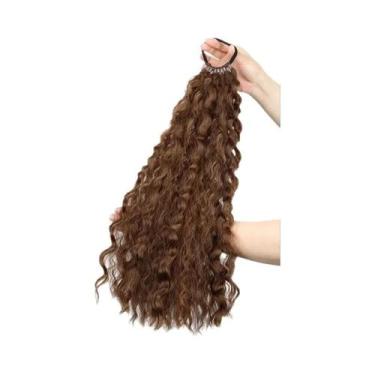 Imagem de Extensões De Rabo De Cavalo Sintético Trançado Cacheado De 18 Polegada