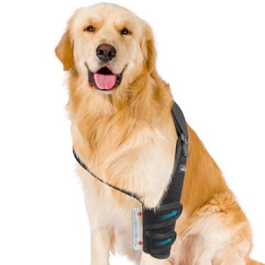Imagem de Suporte de ombro e cotovelo para cães – suporte protetor para cães idosos com higroma, displasia e artrite, previne calos e úlceras de pressão, ajuste confortável para uso durante todo o dia