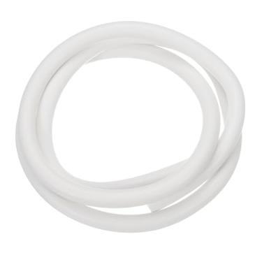 Imagem de Tira de vedação de espuma de silicone, 9 mm (0,35") diâmetro 1 metro (3,28 pés) tira de vedação climática de borracha redonda de borracha sólida para máquinas e indústrias, branca