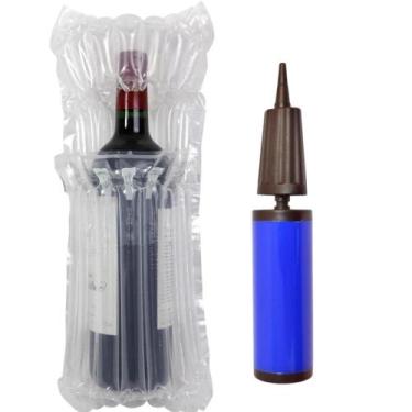 Imagem de 20 Embalagem inflável porta vinho winebag proteção garrafa em viagem C