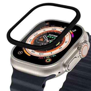Imagem de SRDRK Capa de liga de alumínio de vidro temperado para Apple Watch Ultra 2 protetor de tela antiarranhões de 49 mm para iWatch Ultra 49 mm, 49mm, Ágata