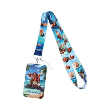 Imagem de Chaveiro Moana Com Cordão Para Identificação, Suporte Para Cartão De I