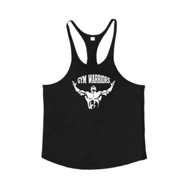 Imagem de Camisetas De Algodão Masculinas Para Academia, Estilo V-Back, Sem Mang