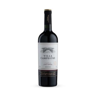 Imagem de Vinho Fino Tinto Seco Castas Italianas Villa Campestre 750ml