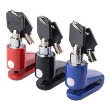 Imagem de Cadeado Trava De Disco Freio Moto Bike Antifurto Segurança - Eda, Pret