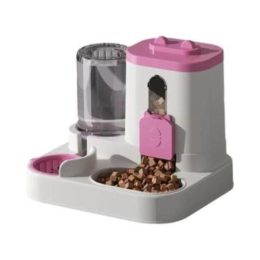 Imagem de Conjunto De Alimentador Automático Para Cães E Gatos Com Dispensador D