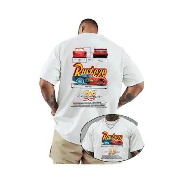 Imagem de Camiseta Masculina Disney Lightning McQueen De Manga Curta Com Tema De