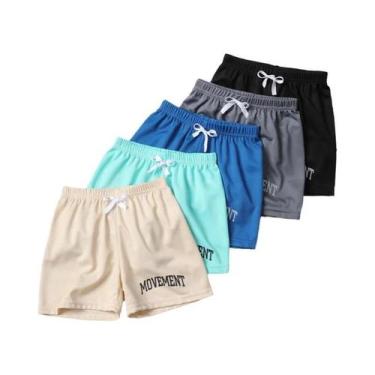 Imagem de Shorts De Malha Multicoloridos De Secagem Rápida Para Crianças Meninos
