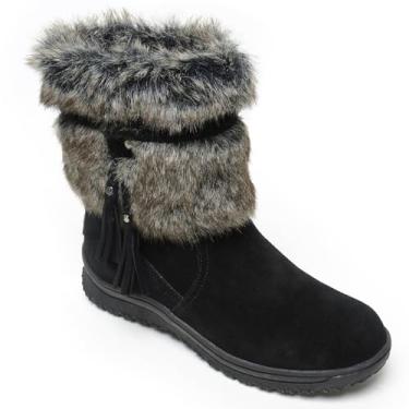 Imagem de Minnetonka Bota de neve feminina Everett, Preto, 5 Wide