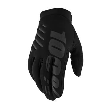 Imagem de 100% BRISKER Luvas de motocross e mountain bike para clima frio - Equipamento de proteção de corrida MTB e MX Powersport de inverno quente