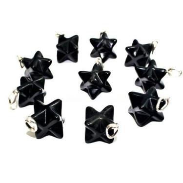 Imagem de Colar Merkabah Pedra Obsidiana Negra Pino Prata 950 - CristaisdeCurvel