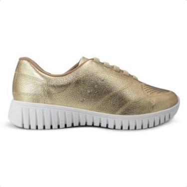 Imagem de Tênis Usaflex Feminino Couro Detalhe Rebite Casual AE22038-Feminino