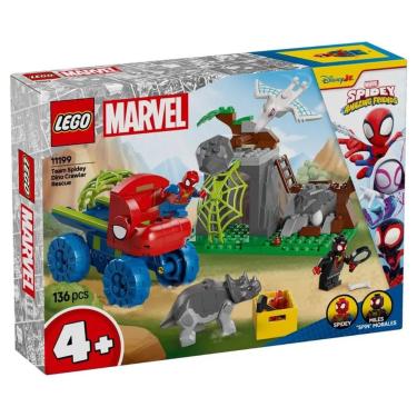 Imagem de Lego Marvel Spidey Equipe Dino Ao Resgate 136 Peças - 11199