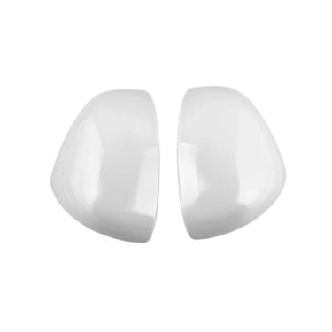 Imagem de Compatível com benz smart/fortwo 2016-2024 substituição do carro retrovisor espelho lateral capa asa tampa da porta exterior habitação escudo guarnição carbono(White)