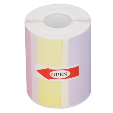 Imagem de aqxreight 1 ROLO de 220 Folhas de Papel para Impressora de Etiquetas Térmicas 50x30mm à Prova d'água, Resistente a óleo, Etiquetas Térmicas Autoadesivas, Moldura Estrela Cada 50x30mm 220 para (4