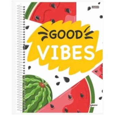 Imagem de Caderno De 10 Materias Ades Kbom Fem 200fls Capas Sortidas - Sao Domin