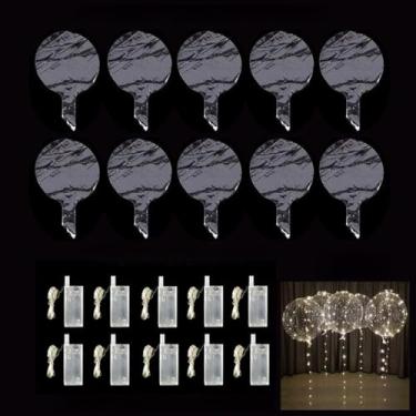 Imagem de Bolas de LED flutuantes brancas quentes que brilham esferas de luz de fada para casamentos e festas, decoração de piscina e eventos, 10 conjuntos, quentes