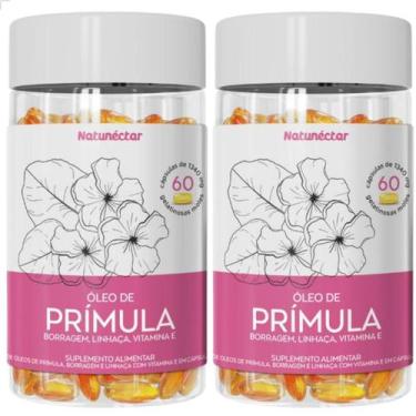 Imagem de Kit 2 Frascos Óleo de Prímula Gelatinosas Vitamina E Borragem Linhaça 