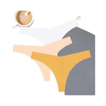 Imagem de Tanga Feminina Sem Costura De Cintura Baixa Em Formato V, Macia E Conf
