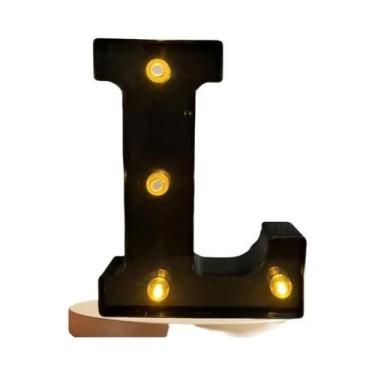 Imagem de Letras E Números De LED Pretos Iluminados Para Decoração De Casa, Bar,