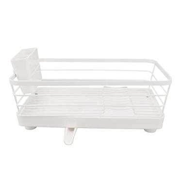 Imagem de Prateleiras para pratos Prateleira para secagem de pratos Escorredores de pratos modernos, grande capacidade, resistência à ferrugem, economia de espaço, organizador de balcão de (Tamanho pequeno)