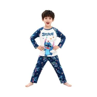 Imagem de Conjuntos De Pijamas Lilo & Stitch Para Meninas Com Manga Longa, Confo