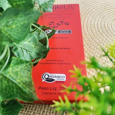 Imagem de Chocolate ao Leite 55% Cacau com Castanhas Orgânico CHoKolaH 70g