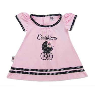 Imagem de Vestido Bebê Corinthians Rosa Carrinho Oficial