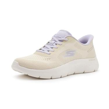 Imagem de Skechers Tênis feminino Go Walk Flex Azriel Hands Free Slip-ins, Castanho-acinzentado/lavanda, 43