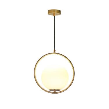 Imagem de Dinamica Pendente Dcd02007 35cm 1lamp E27 Vidro Branco