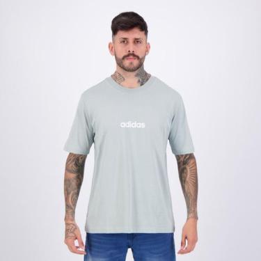 Imagem de Camiseta Adidas Logo Linear Verde e Branca, G