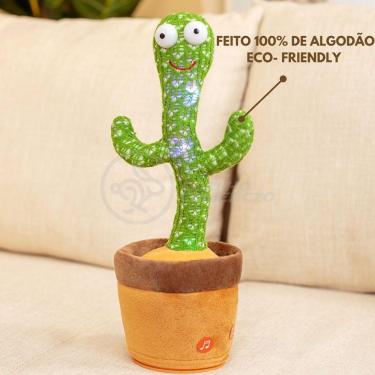Imagem de Brinquedo Infantil Cacto Dançante Pelúcia 120 Músicas Usb