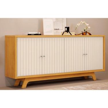 Imagem de Buffet de Sala Jantar Brise 4 Portas Cedro/Off White - DJ Móveis