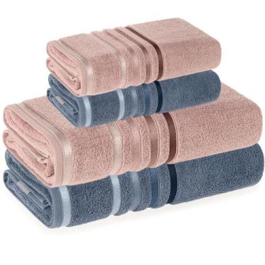 Imagem de Jogo de toalhas Banhão Gigante Karsten Lumina 4 Peças Fio Penteado, PE