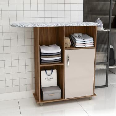 Imagem de Tábua De Passar Roupa Miami Com 1 Porta E Nicho Freijo/baunilha