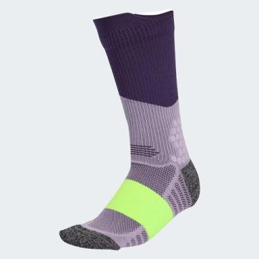 Imagem de Meia Adidas RUNxBOOST Roxa e Verde, M