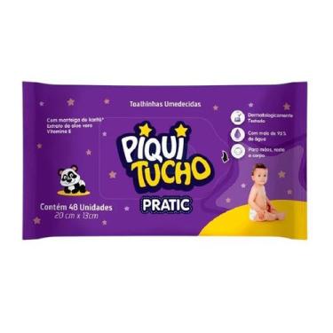 Imagem de Lenço Piquitucho 48Uni Prático Higiene Rápida Pele Sensível