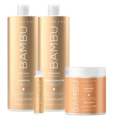 Imagem de Kit Jacques Janine Hair Care Bambu Shampoo 800ml Condicionador 750ml M