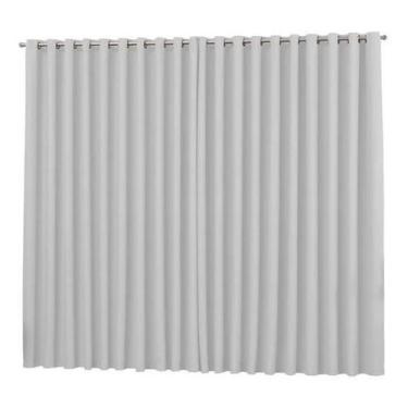Imagem de Cortina Quarto Sala Tecido Blackout Branco 5,00X2,80 - B.F Confecçoes