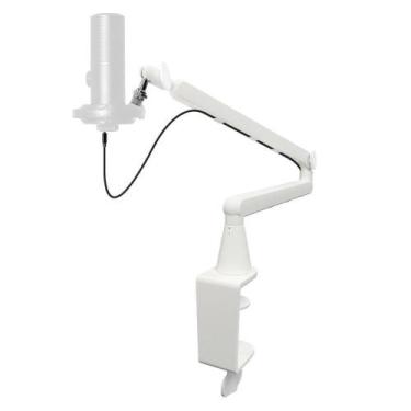 Imagem de Braço Articulado Low Profile Branco Podcast Sm7B At2020 - Aj Som