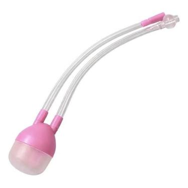 Imagem de Aspirador Nasal Rosa Infantil De Sucção Atóxico Ponta Macia - Unik