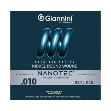 Imagem de Encordoamento giannini guitarra 010 nanotec geegst10 pn