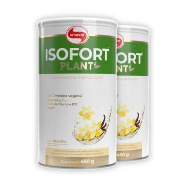 Imagem de KIT 2  Isofort Plant Baunilha Vitafor 450g