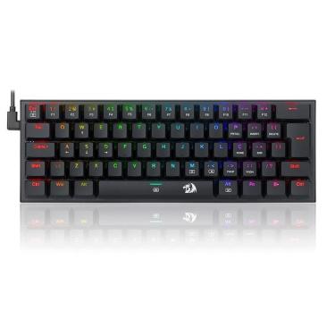 Imagem de Teclado Mecânico Gamer Redragon Anivia, RGB, Switch Blue, ABNT2, Preto - K614-RGB (PT-BLUE)-Unissex