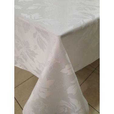 Imagem de toalha para mesa  tecido jacquard branco 1,40x1,50 - B.F CONFECÇÕES